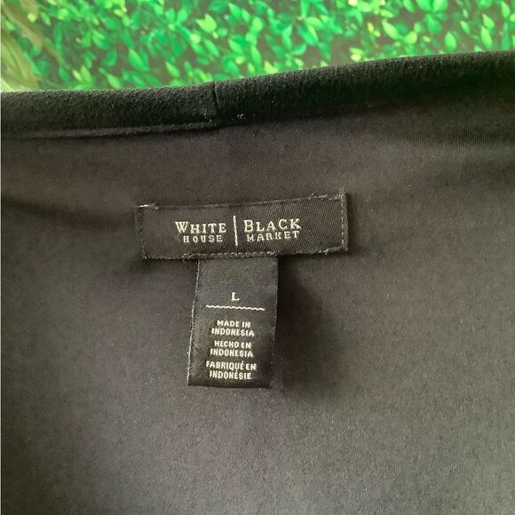 ✨ WHBM Layered Look V-Neck Blouse w/ Silver Bar – 3/4 Sleeve, Size L - Picture 7 of 8